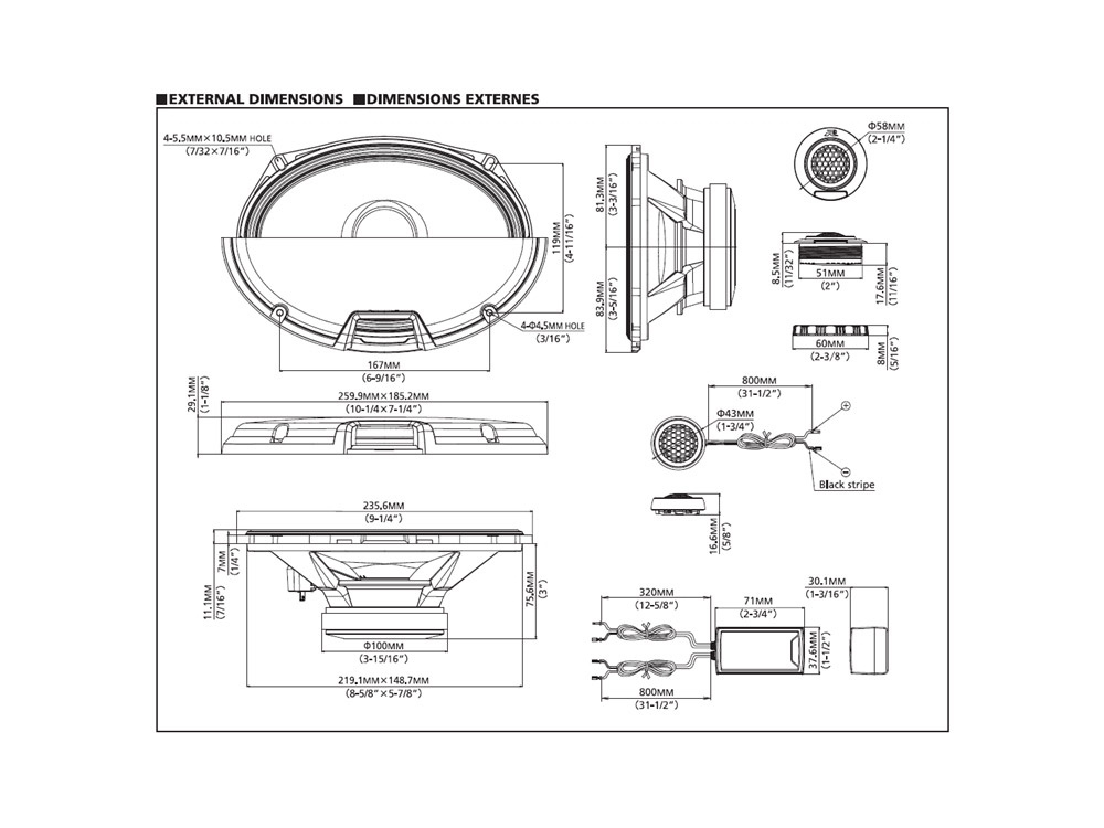 Alpine R2-S69C, 6x9 tums kitsystem