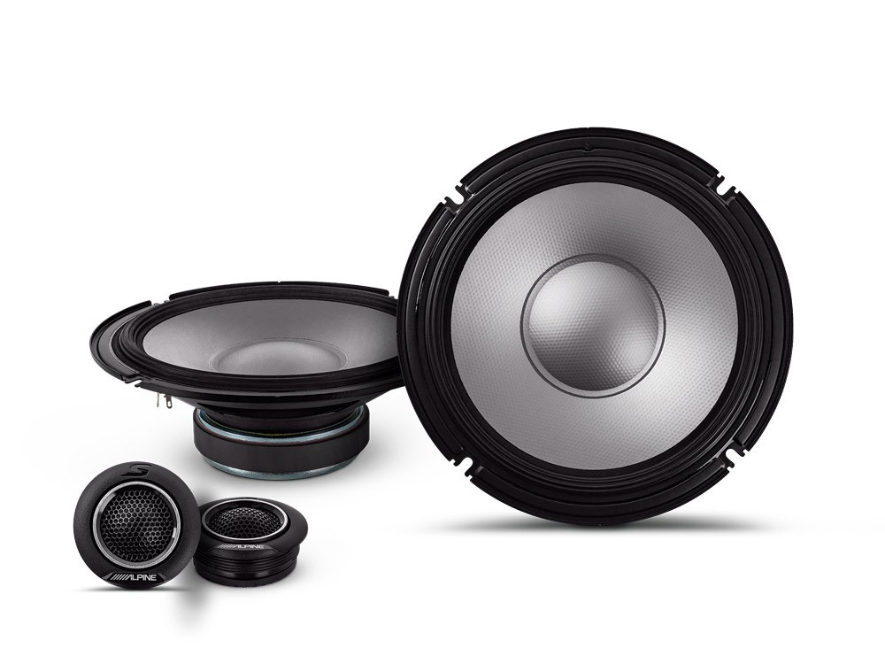 Högtalarkit med ett 8-tums bas och diskant för ljudsystem.