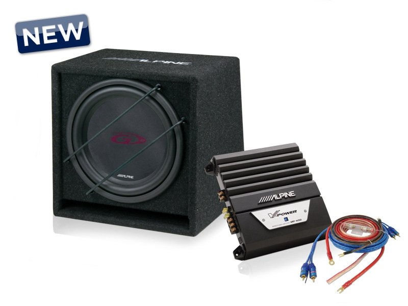 Alpine SBG12KIT,  12 tum baslåda med monoblock och kabelkit