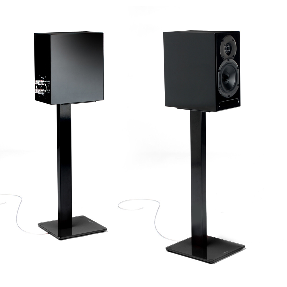 Norstone Esse Stand, högtalarstativ med svart fot 61 cm höga