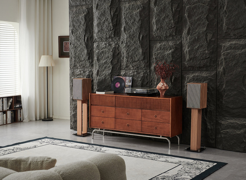 Norstone Alva Plus Högtalarstativ, ljus ek