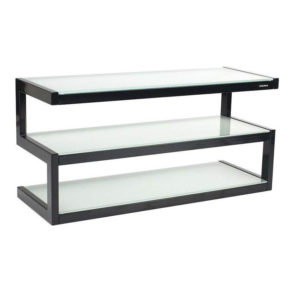 Norstone Esse AV Mediabänk, Satin Svart / Frosted