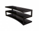 Norstone Esse Curve, mediabänk satin svart Mediabänk med två glashyllor och modern, svängd design i satin svart.