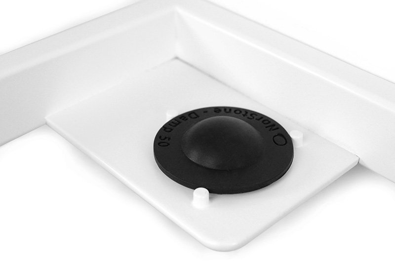 Norstone Esse WS vägghylla för skivspelare, svart/svart glas