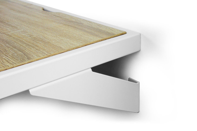 Norstone Esse WS vägghylla för skivspelare, vit/ek