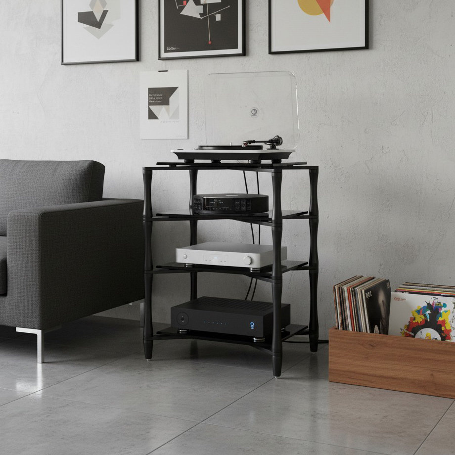 Norstone Slender Hifi elegant HiFi-möbel, Gunmetal Grey