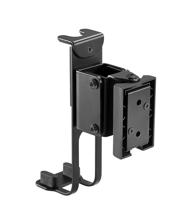 Justerbart väggfäste för Sonos One i svart metall.