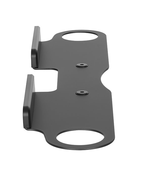 En svart väggfäste för Sonos BEAM med två fästen och hål.