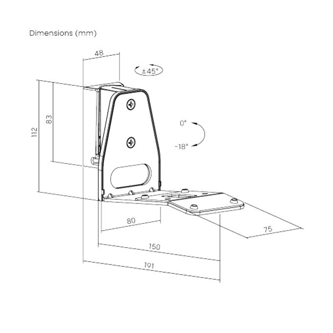 Norstone Sonos Era 300 WM tiltbart väggfäste, vit