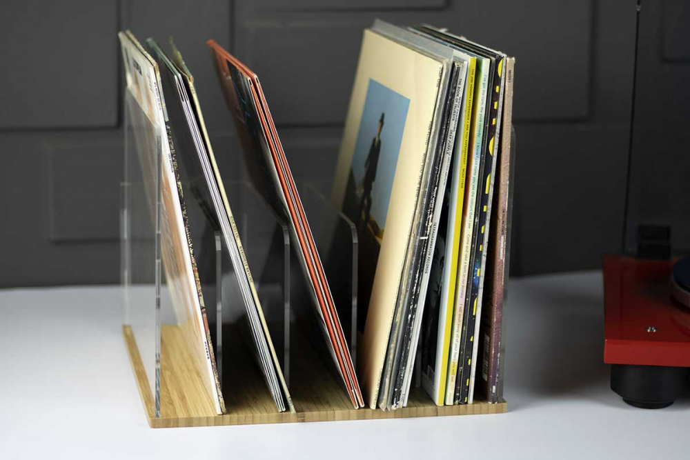 NorStone Vinyl LP Rack, bambu