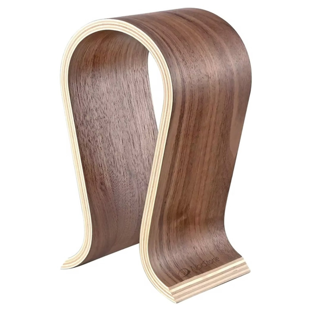 Norstone Wooden Headphone Stand, hörlursställ i valnöt
