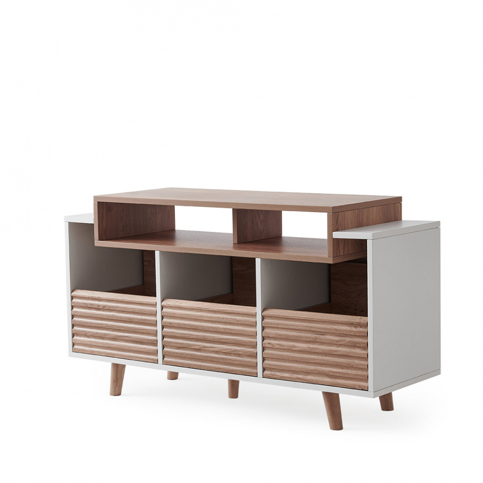 NorStone Oslo Vinyl 1200 mediabänk vit/ek