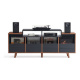 NorStone Oslo Vinyl 1600 mediabänk svart/valnöt NorStone Oslo Vinyl 1600 mediabänk svart/valnöt