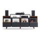 NorStone Oslo Vinyl 1600 mediabänk svart/valnöt NorStone Oslo Vinyl 1600 mediabänk svart/valnöt
