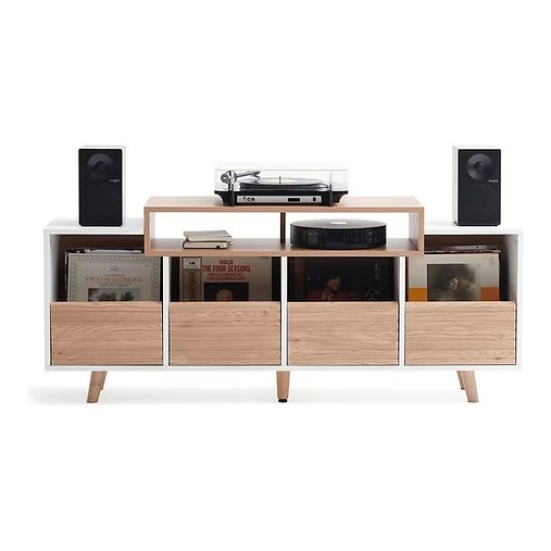NorStone Oslo Vinyl 1600 mediabänk vit/ek