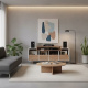 NorStone Oslo Vinyl 1600 mediabänk vit/ek NorStone Oslo Vinyl 1600 mediabänk vit/ek