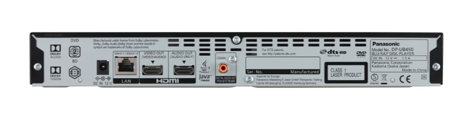 Panasonic DP-UB450 4K UHD Bluray-spelare