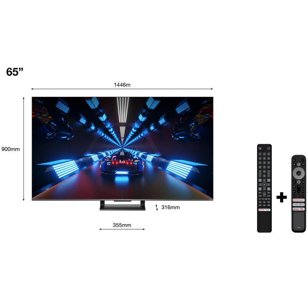 TCL 65 tum QLED med Google TV och 4K HDR - 65C735