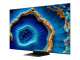 TCL 65C805, 65 tum QD-Mini LED 4K Google TV En stor TV med intrikat blå färg och mineralinspiration.
