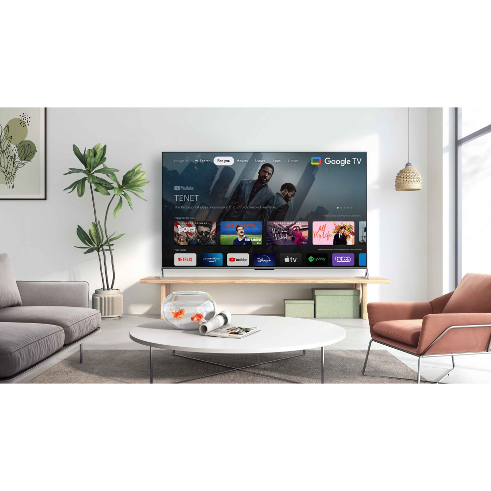 TCL 85 tum QLED med Google TV och 4K HDR - 85C735
