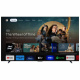 TCL 98C655, 98 tum 4K QLED Pro Google TV En stor TV-skärm med Google TV-gränssnitt och rekommenderade filmer och appar.