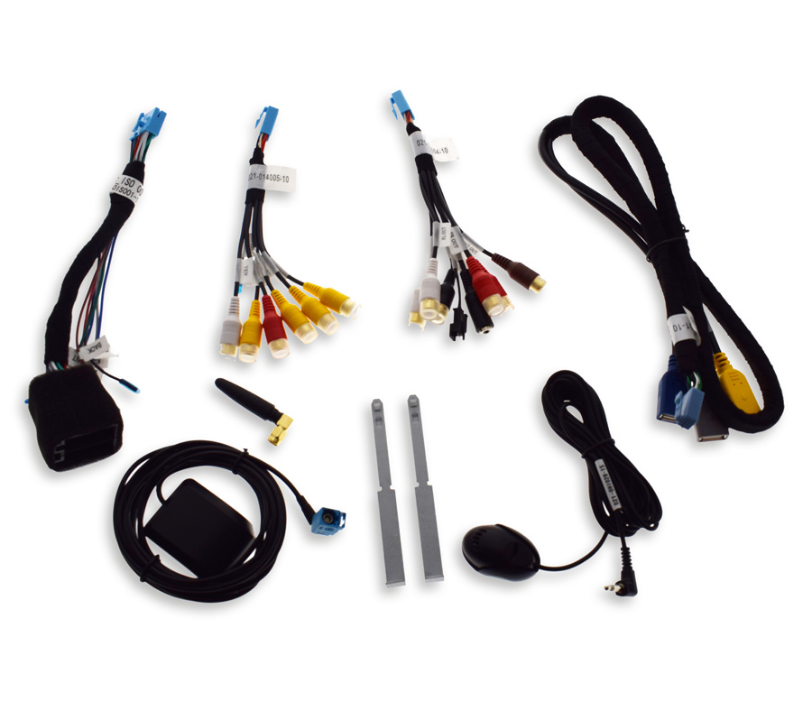 Installationskabel och tillbehör för Macrom M-AN1000 bilstereo.