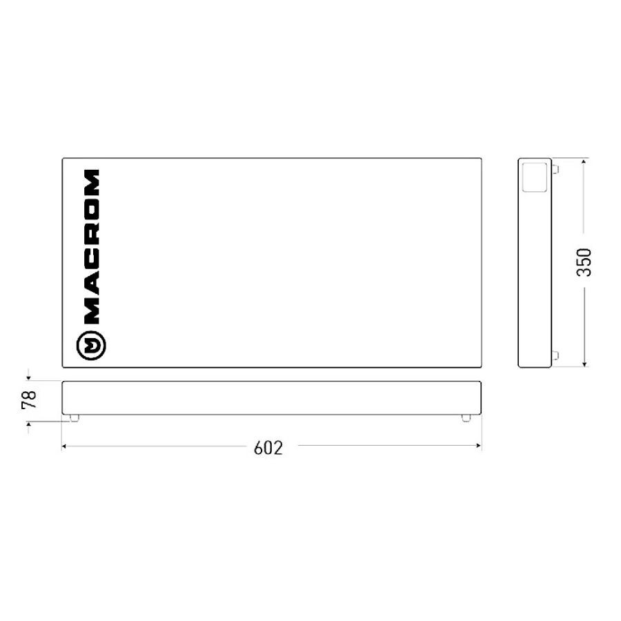 Macrom M-SW250A, superslim aktiv 10 tums baslåda