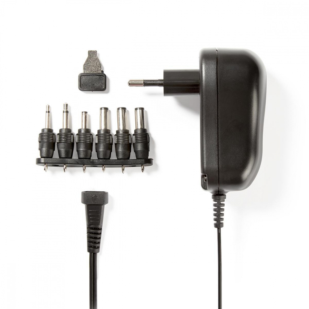 Nedis universal nätadapter, 6 st. kontaktstycken, 3-12V DC / 2.0A, returexemplar