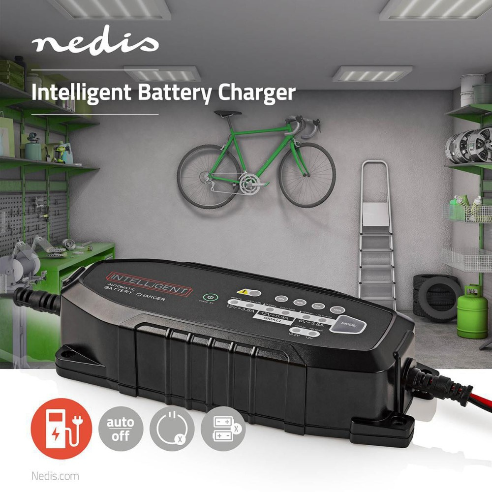 NEDIS BACCH03 smart batteriladdare, 3.8 A
