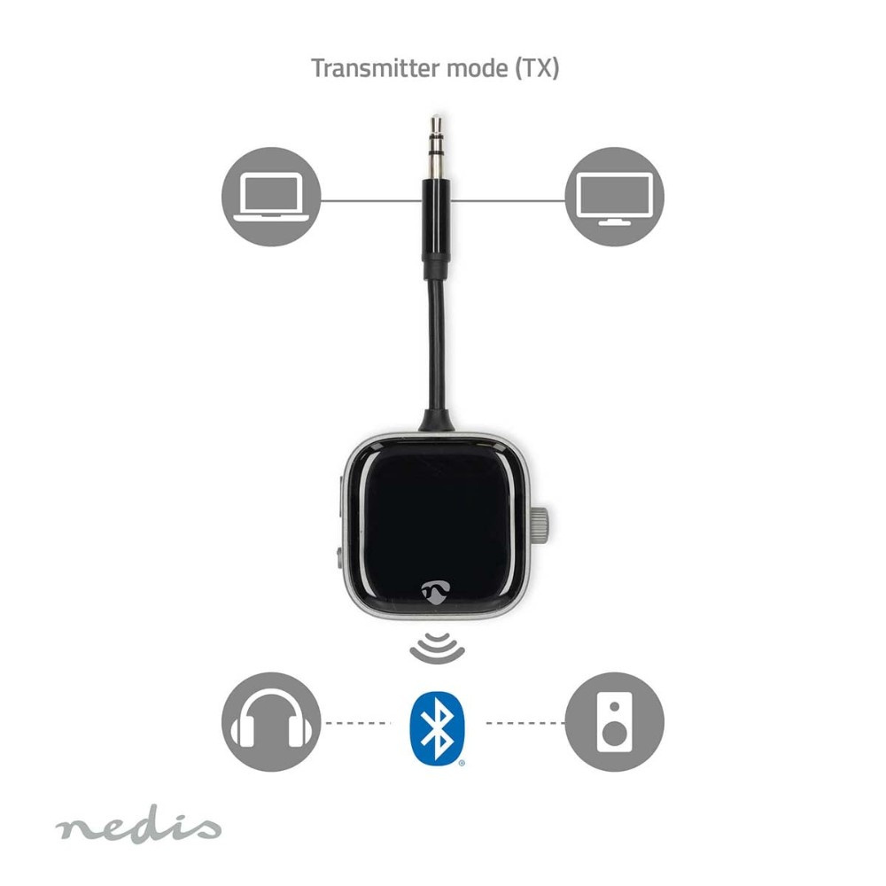 Nedis Bluetooth-sändare och mottagare med display