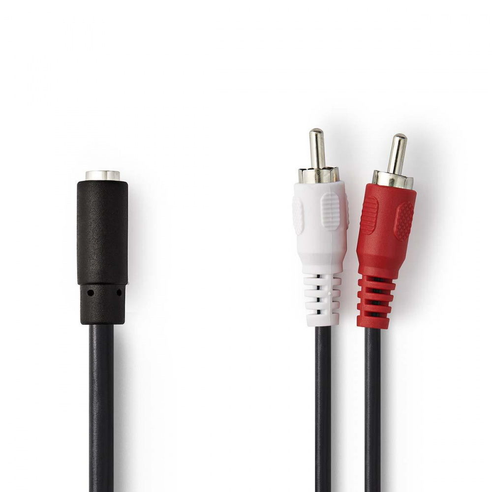 3,5mm ljudkabel hona - 2x RCA hane 0.20m