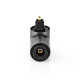 Nedis vinklad TosLink-adapter, hane–hona, 90° Nedis vinklad TosLink-adapter, hane–hona, 90°