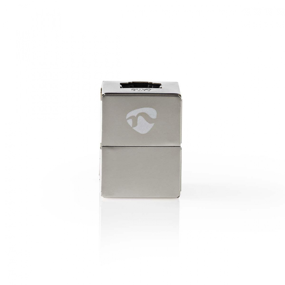 En grå nätverksadapter med RJ45-kontakter.