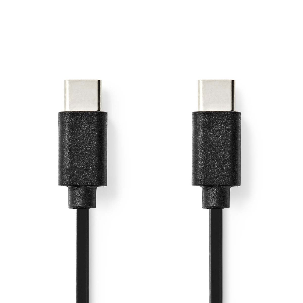 NEDIS CCGL60700 USB-C 2.0-kabel, svart, 1 meter