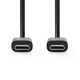 NEDIS 176CCGL60700BK30 USB-C-kabel, svart, 3 meter NEDIS 176CCGL60700BK30 USB-C-kabel, svart, 3 meter