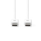 NEDIS 176CCGL60700WT10 USB-C-kabel, vit, 1 meter NEDIS 176CCGL60700WT10 USB-C-kabel, vit, 1 meter