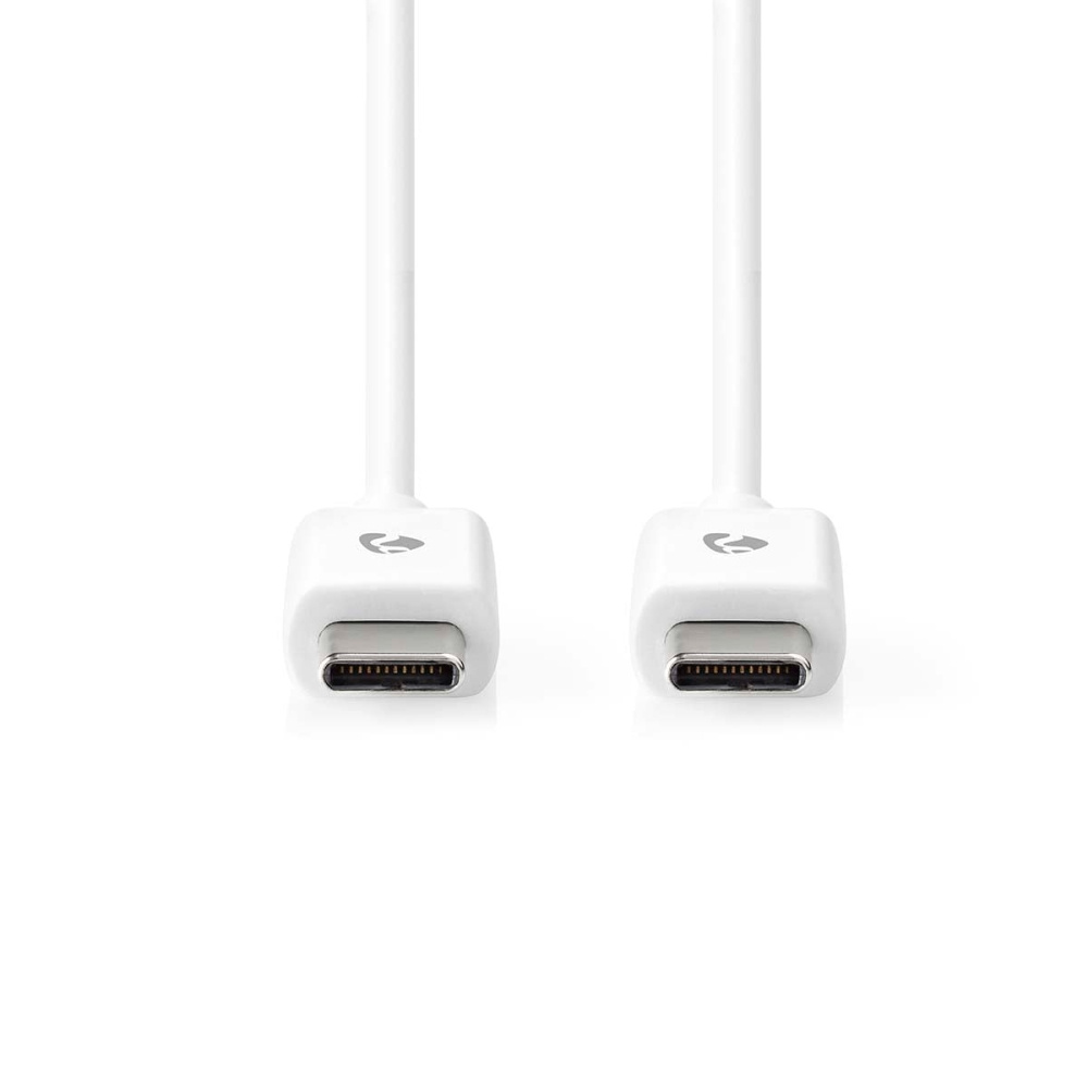 NEDIS 176CCGL60700WT30 USB-C-kabel, vit, 3 meter