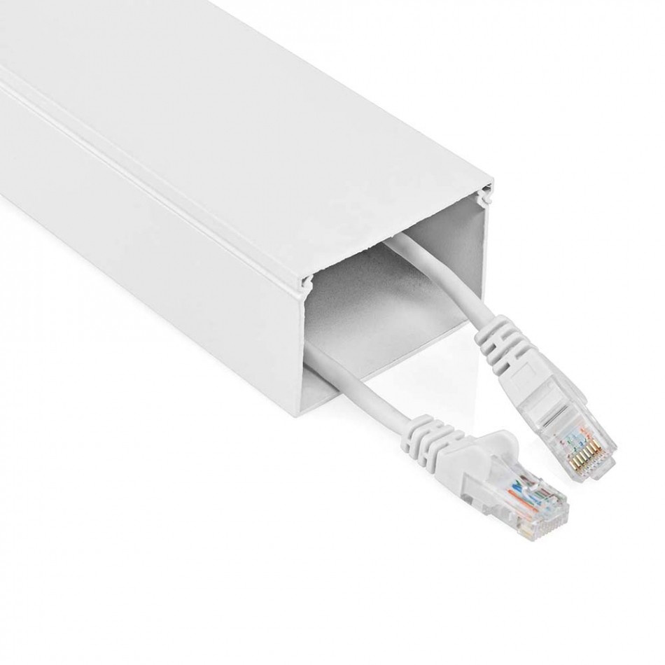 NEDIS CMDT6040WT110 kabelkanal i aluminium, vit