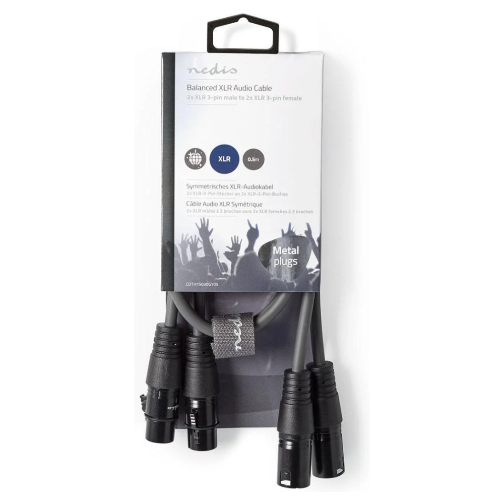 Nedis XLR-kabel, 0.5 m