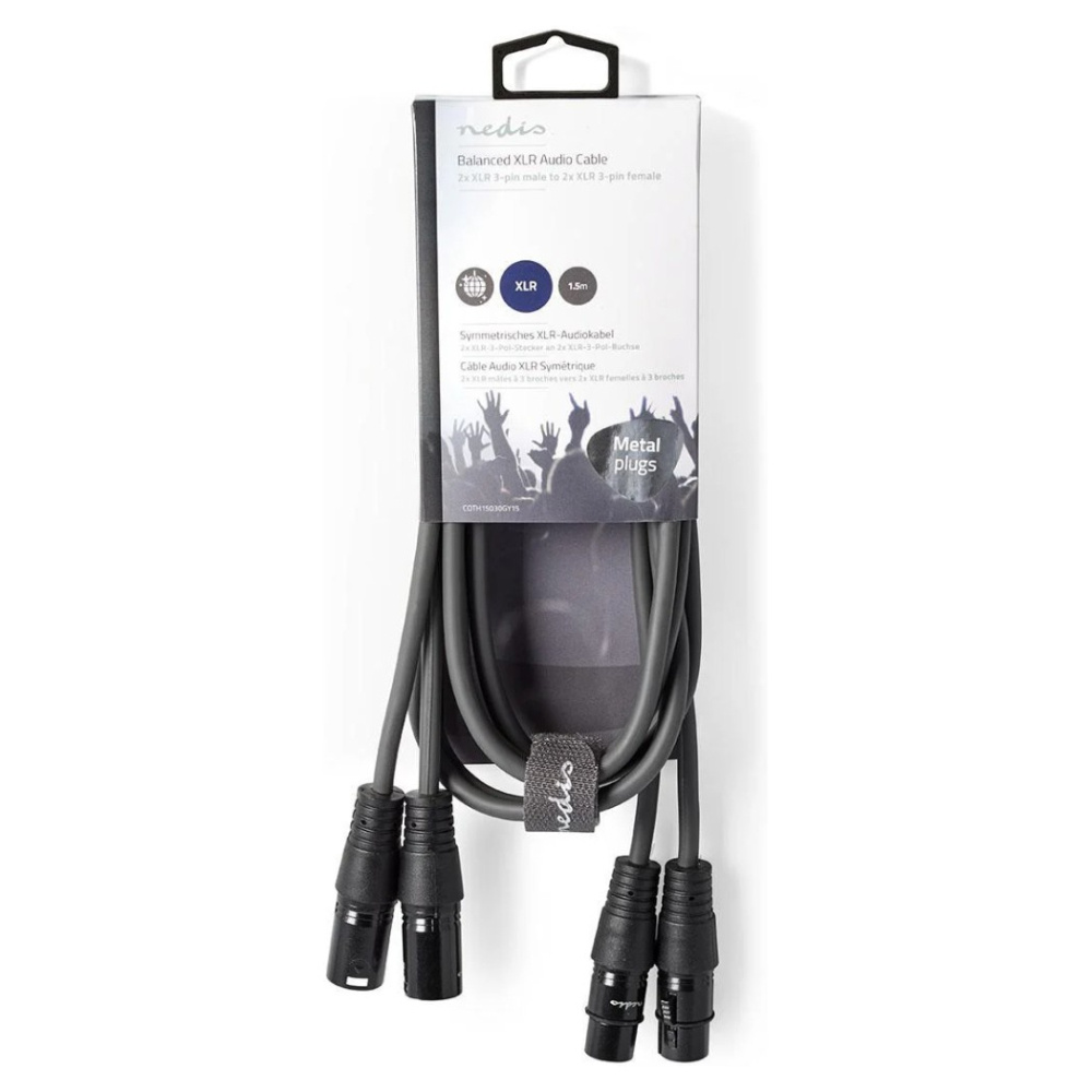 Nedis XLR-kabel, 1.5 m