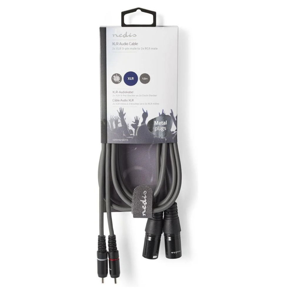 Nedis XLR-kabel, XLR Hane - RCA Hane 1.5 m