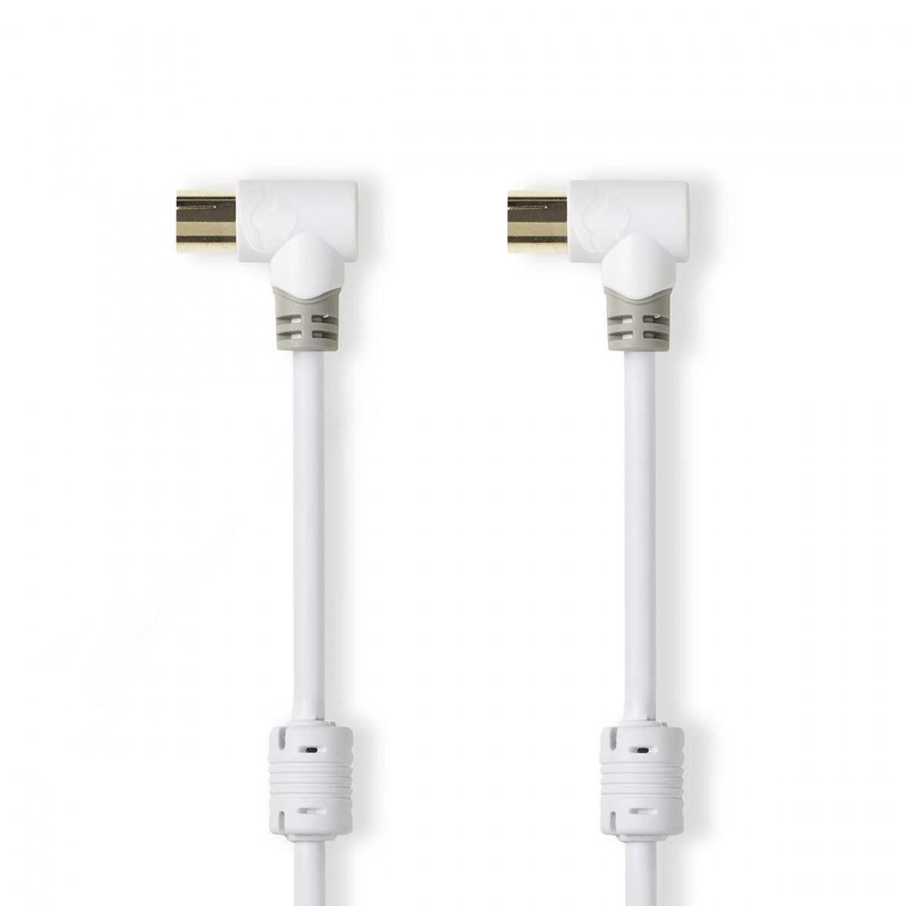 Nedis vinklad koaxialkabel för antenn-TV och radio