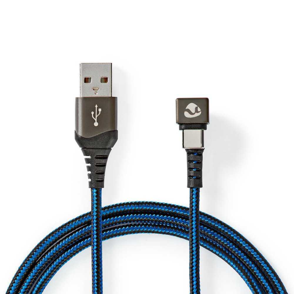 Nedis USB-A till USB-C-kabel, 180°-kontakt, 2 meter