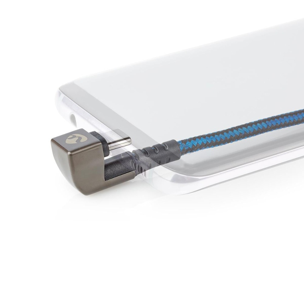 Nedis USB-A till USB-C-kabel, 180°-kontakt, 2 meter