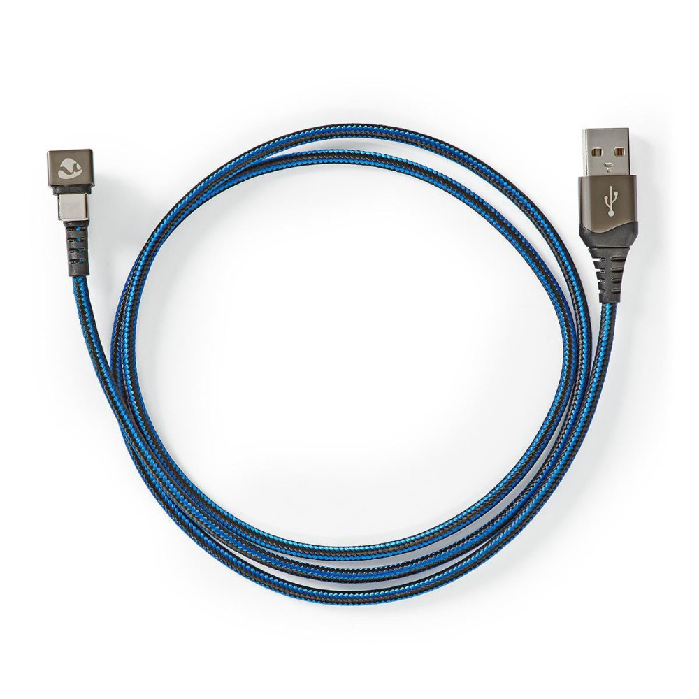 Nedis USB-A till USB-C-kabel, 180°-kontakt, 2 meter
