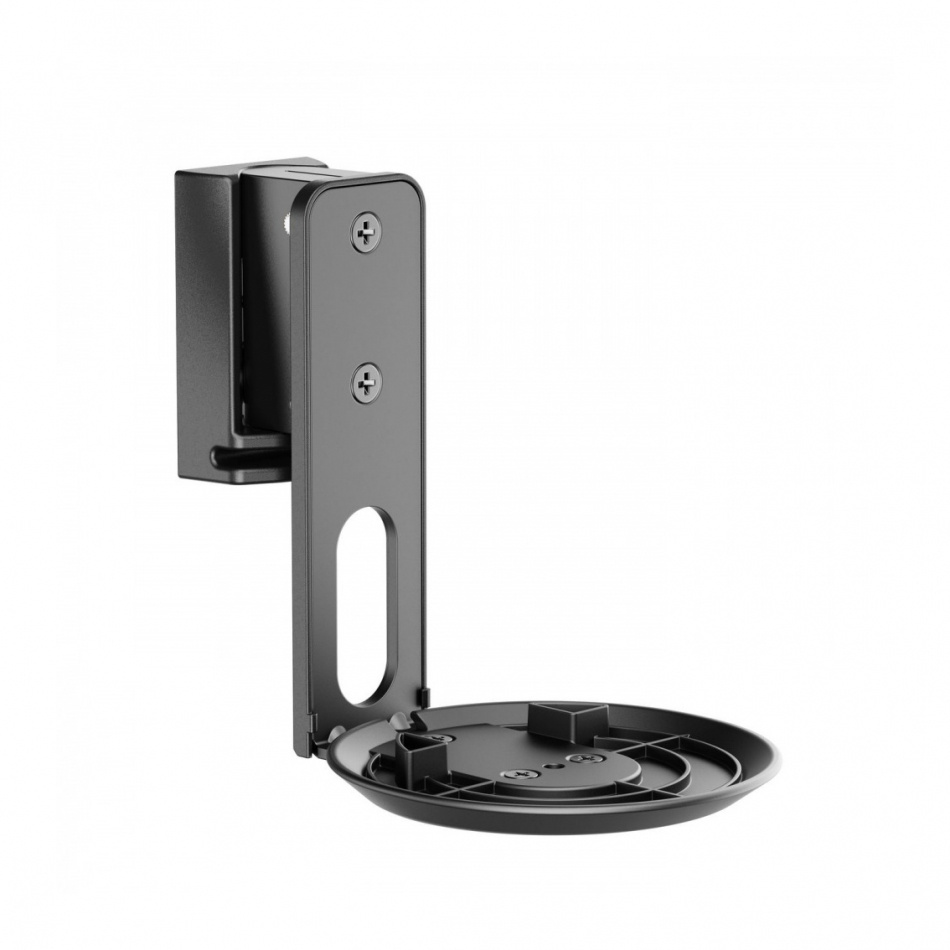 Svart väggfäste för Sonos Era 100 med justerbar hållare.