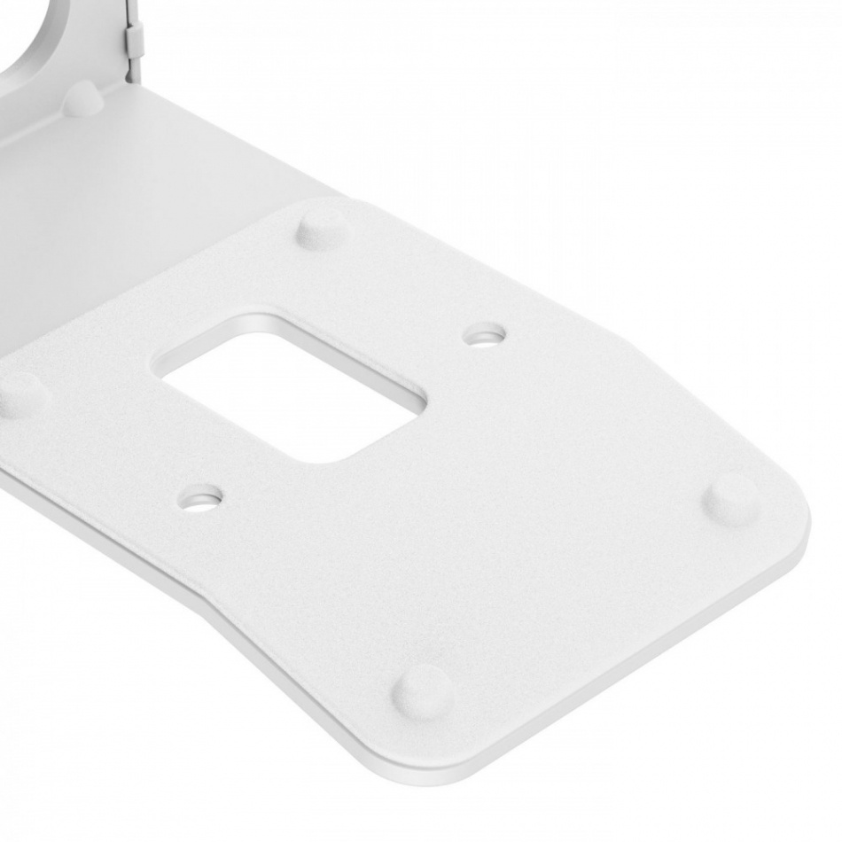 Vitt väggfäste för Sonos Era 300 med platt yta och fästen.