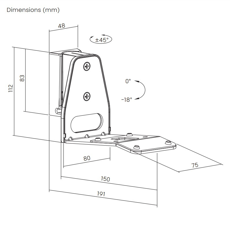 Vitt väggfäste till Sonos Era 300