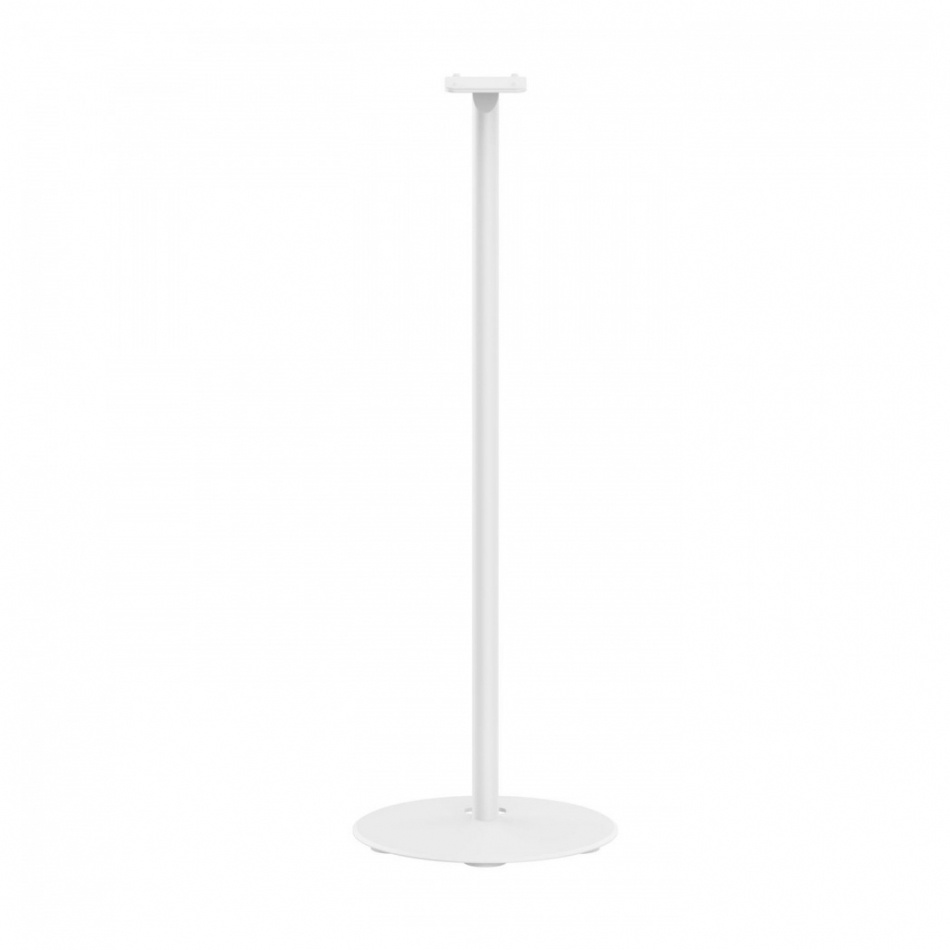 Vitt golvstativ för Sonos Era 300 med rund bas och rak pelare.