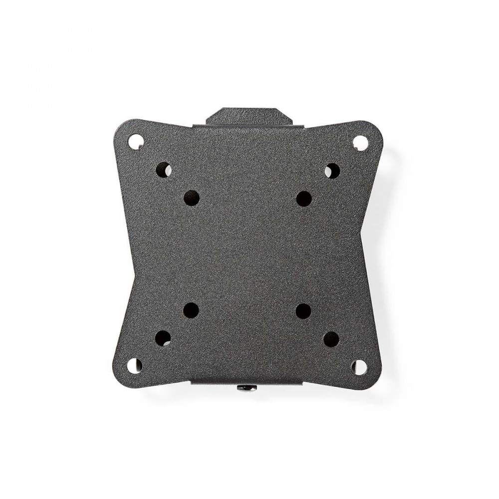 Väggfäste för TV, svart, för 13-27 tum skärmar, med flera monteringshål.